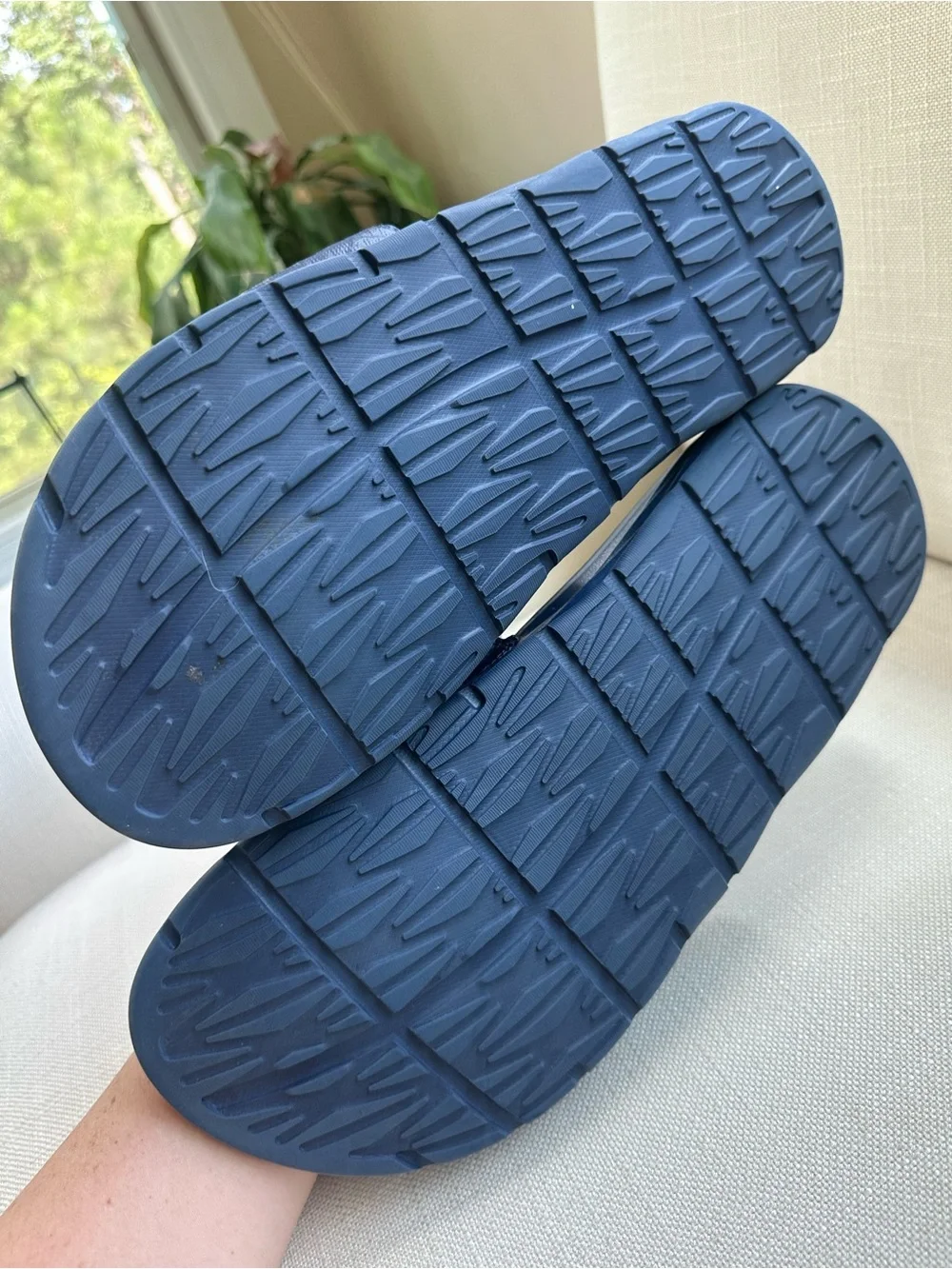 NEW Nike Solarsoft Slide Sandals Men’s Size 14 Blue Black Swoosh Athletic